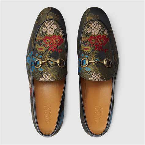 gucci men's jordaan flower appliqué tartan loafer|Shop Gucci Jordaan Leather Loafers .